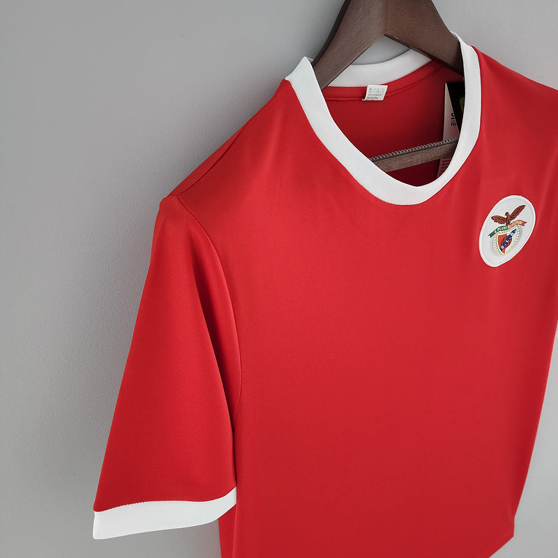 Camiseta Retro Benfica 73/74 - Vermelho - detalle de la manga