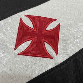 Camiseta Feminina do Vasco da Gama 24/25 Home - Preto - vista trasera