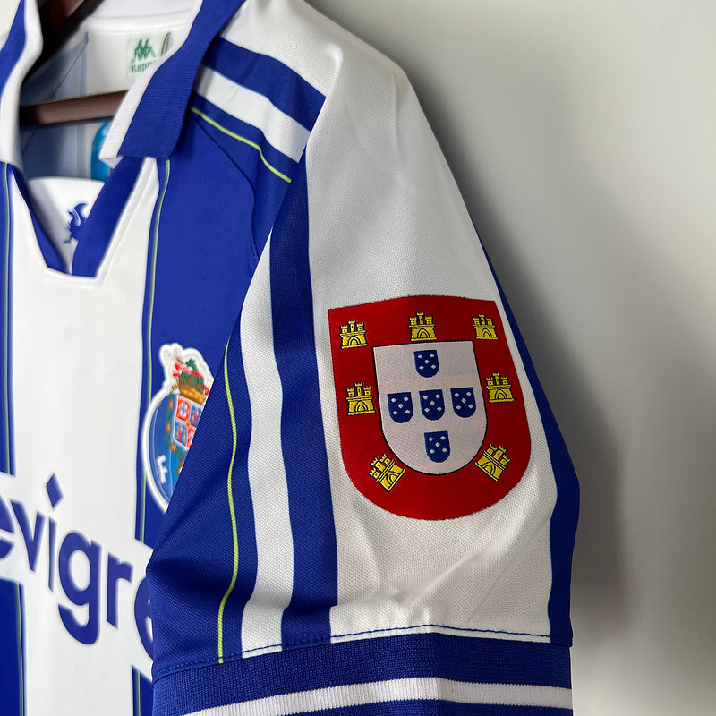 Camiseta Retro Porto 98/99 - Azul - detalle de la manga