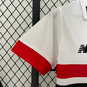 Camiseta Feminina do São Paulo Home I 24/25 - Branco - vista trasera