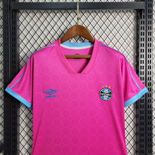 Camiseta 23∕24 Gremio - Femenino - Rosa - detalle de la manga