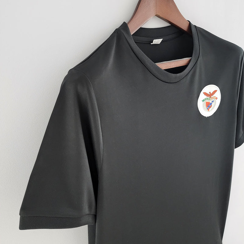 Camiseta Retro Benfica 73/74 - Preto - detalle de la manga