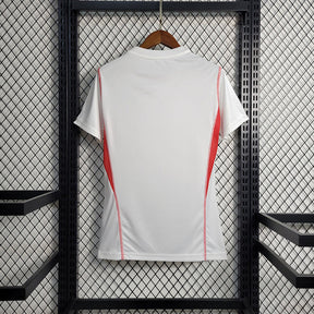 Camiseta 23∕24 Flamengo Treino - Femenino - Branco - detalle del cuello