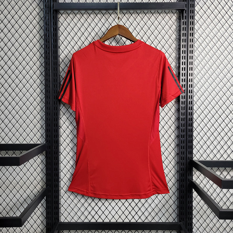 Camiseta 23∕24 Flamengo Treino - Femenino - Vermelho - vista frontal