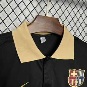Camiseta Barcelona Polo 24/25 - Preto - detalle del cuello