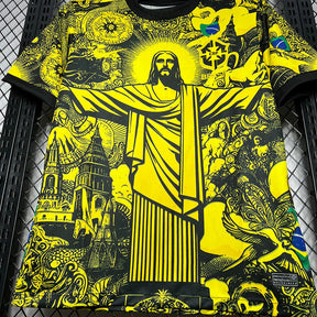 Camiseta 24∕25 Seleção Brasil Edição Especial Amarelo - detalle del cuello