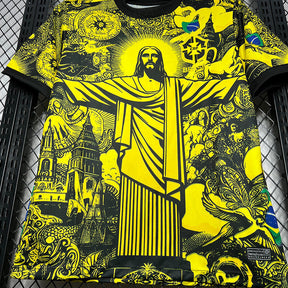Camiseta 24∕25 Seleção Brasil Edição Especial Amarelo - detalle del cuello