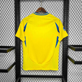 Camiseta Al Nassr Home 24/25 s/n Torcedor Masculino - Amarelo - detalle del cuello
