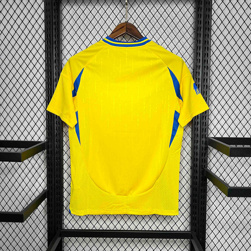 Camiseta Al Nassr Home 24/25 s/n Torcedor Masculino - Amarelo - detalle del cuello