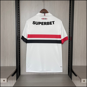 Camiseta 24∕25 São Paulo l Branco all sponsors - detalle de la manga