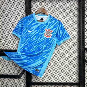 Camiseta 24/25 Corinthians Goleiro - Azul - tejido y acabado