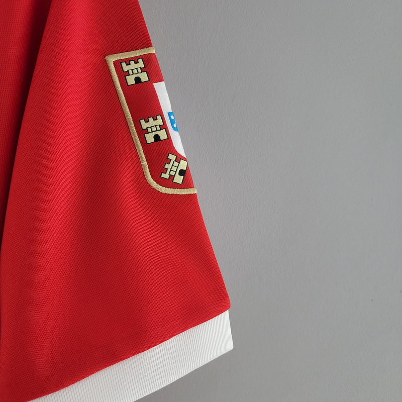 Camiseta Retro Benfica 73/74 - Vermelho - tejido y acabado