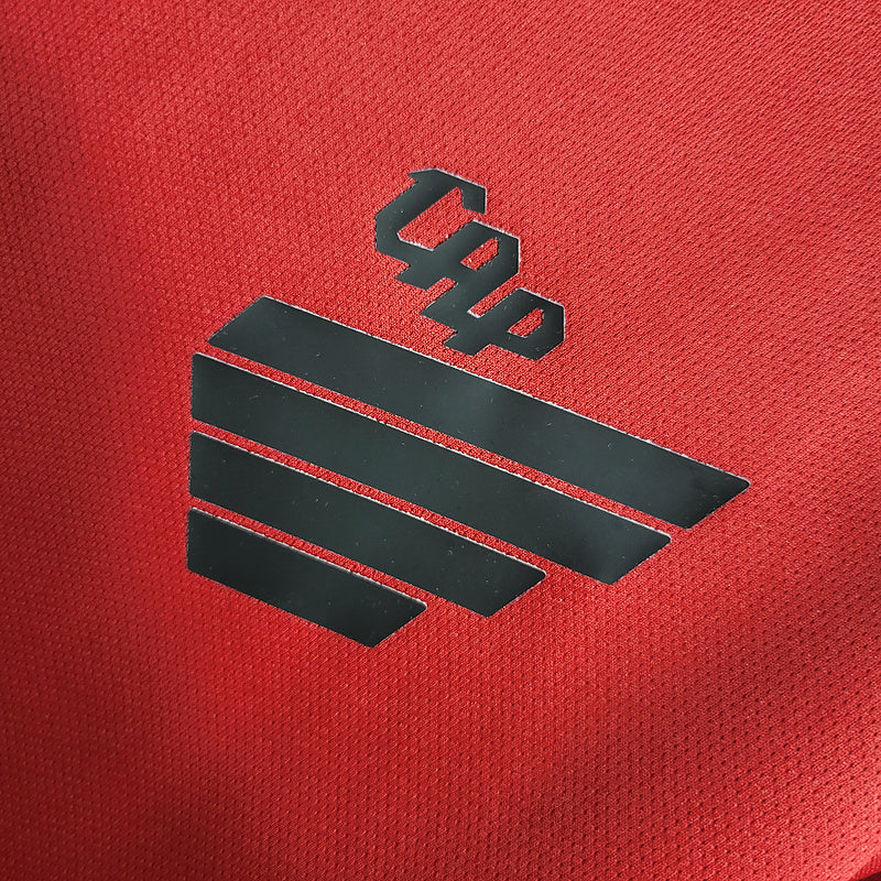 Kids Athletico Paranaense l 2023∕24 Preto-Vermelho - tejido y acabado
