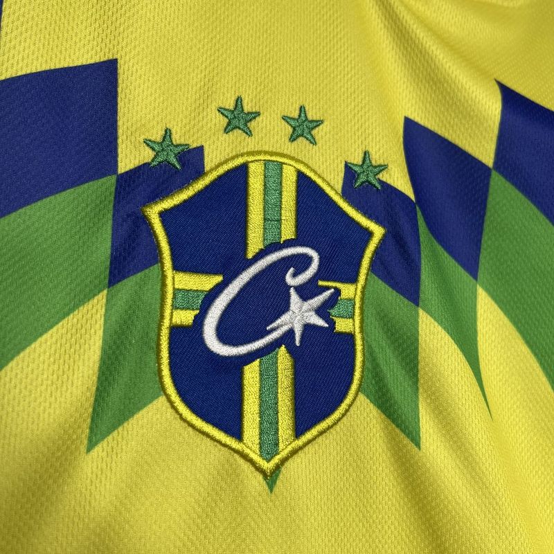 Camiseta Brasil Retro I 1995 - detalle del cuello
