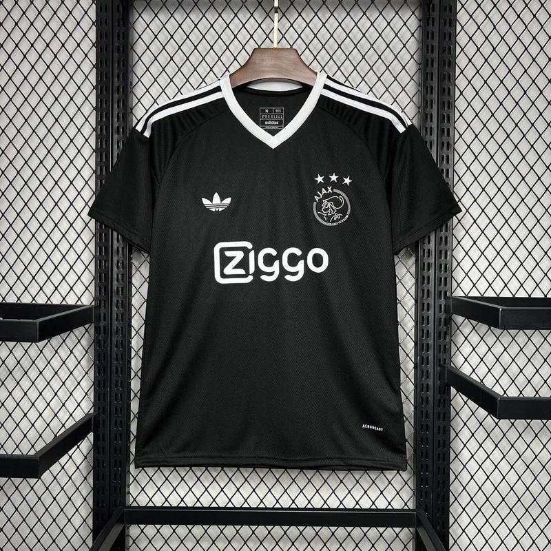Camiseta Ajax 24/25 - Preto - detalle del cuello