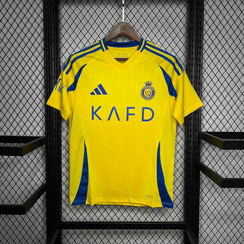 Camiseta Al Nassr Home 24/25 s/n Torcedor Masculino - Amarelo - detalle de la manga