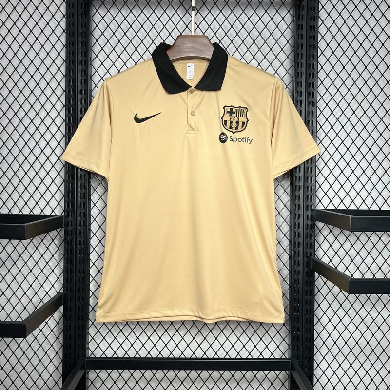 Camiseta Barcelona Polo 24/25 - Bege - detalle de la manga
