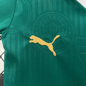 Kids Palmeiras 24/25 Home - Verde - detalle del cuello