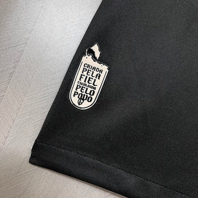 Camiseta 24∕25 Corinthians Preto - tejido y acabado