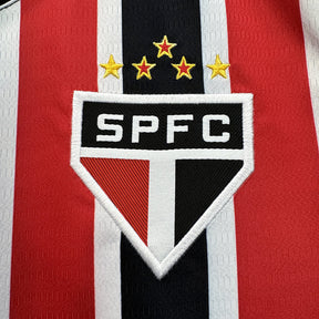 Camiseta Feminina do São Paulo Away II 24/25 - Listrada - tejido y acabado