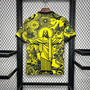 Camiseta 24∕25 Seleção Brasil Edição Especial Amarelo - detalle de la manga