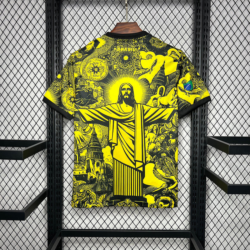 Camiseta 24∕25 Seleção Brasil Edição Especial Amarelo - detalle de la manga
