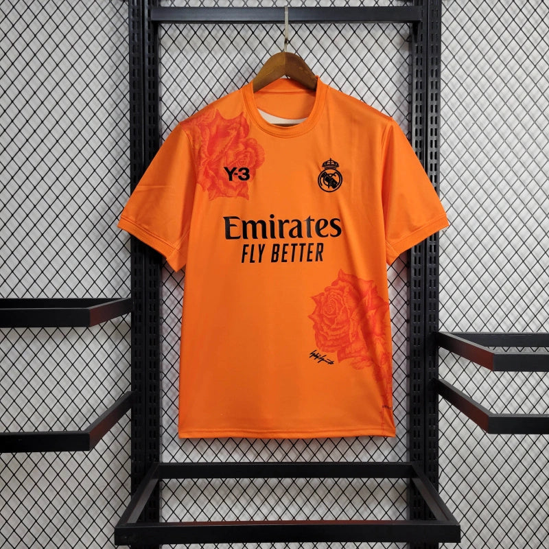 Camiseta Edição Especial Y-3 Real Madrid 24/25 - Laranja - vista frontal