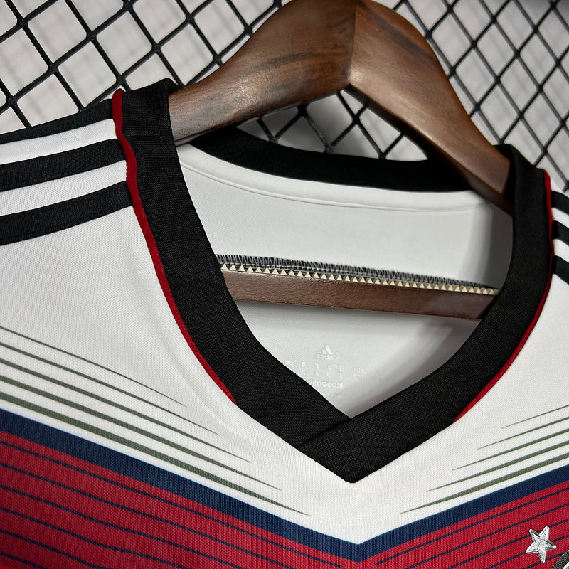 Camiseta Seleção Alemanha 2014 - Home - Retro - detalle del cuello