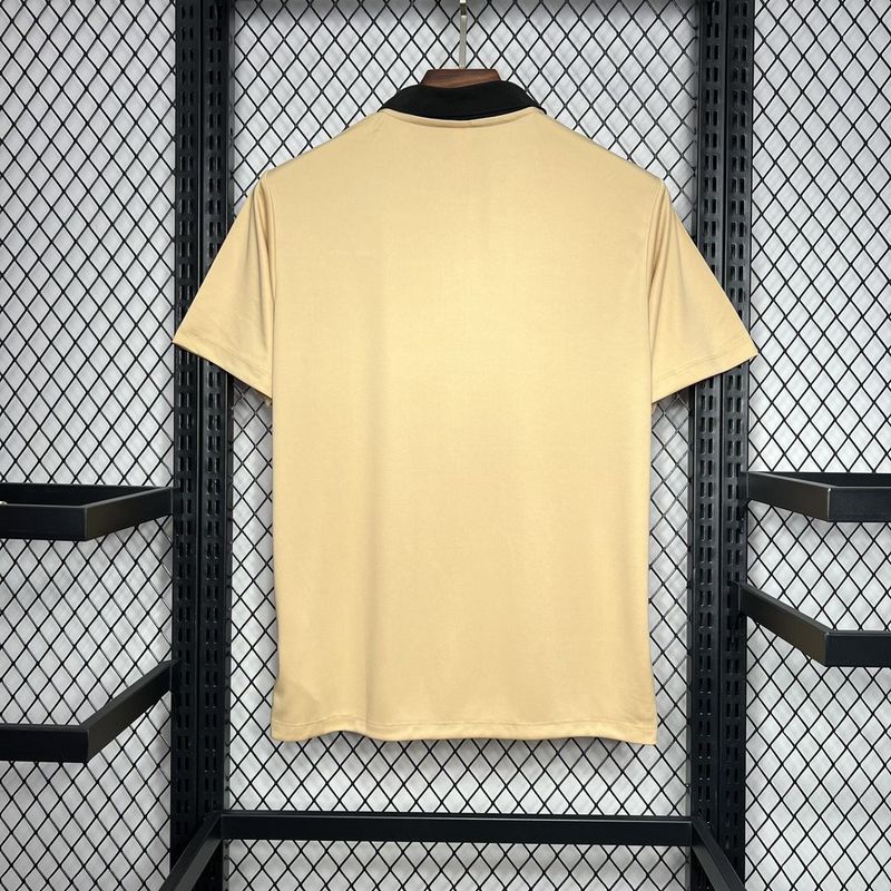 Camiseta Barcelona Polo 24/25 - Bege - tejido y acabado