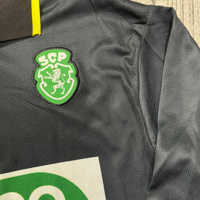 Camiseta Sporting 99/00  Long Sleeve - Away Retro - detalle del cuello