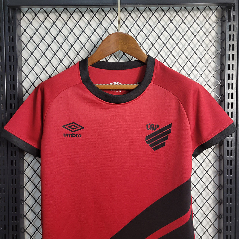 Kids Athletico Paranaense l 2023∕24 Preto-Vermelho - vista trasera