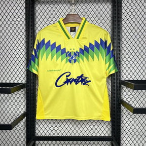 Camiseta Brasil Retro I 1995 - tejido y acabado