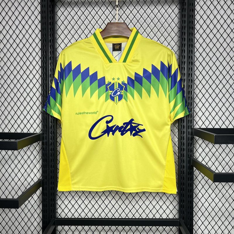 Camiseta Brasil Retro I 1995 - tejido y acabado