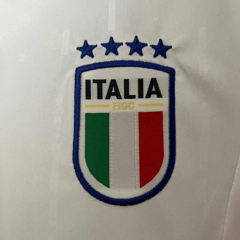 Kids Italia 24/25 Adidas - Branco - detalle de la manga