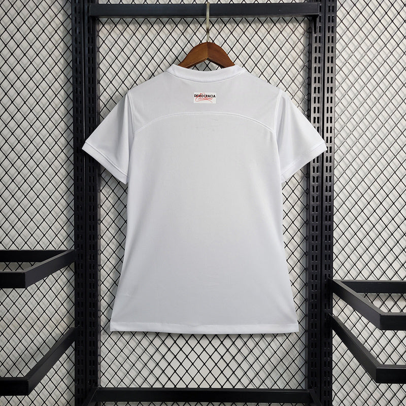 Camiseta 23∕24 Corinthians ll - Femenino - Branco - detalle de la manga