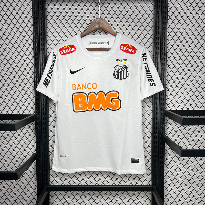 Camiseta do Santos Retro l - 2011/2012 - Branco - tejido y acabado