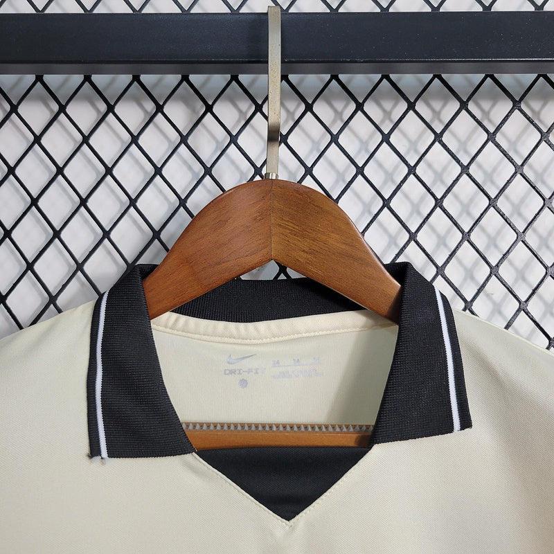 Kids Corinthians l 2023∕24 Preto-Branco - detalle del cuello