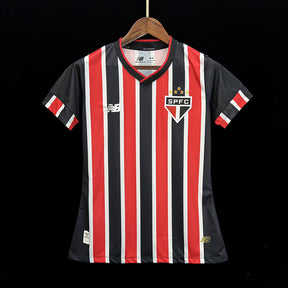 Camiseta Feminina do São Paulo Away II 24/25 - Listrada - vista trasera