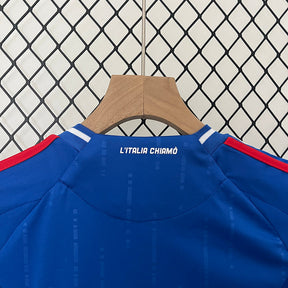Kids Italia 24/25 Adidas - Azul - detalle del cuello