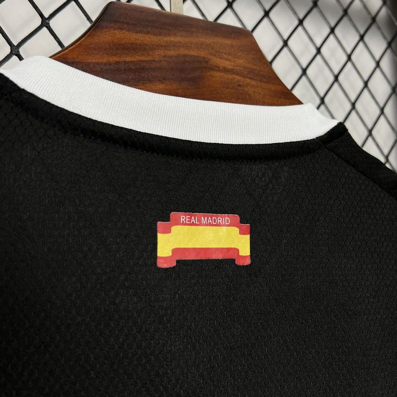 Camiseta Real Madrid 24/25 - Preto - tejido y acabado