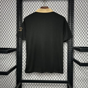 Camiseta Barcelona Polo 24/25 - Preto - tejido y acabado
