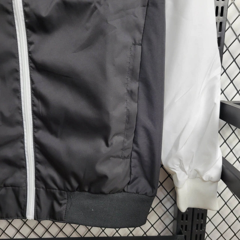 Windbreaker Real Madrid 24/25 - Branco e Preto - vista trasera