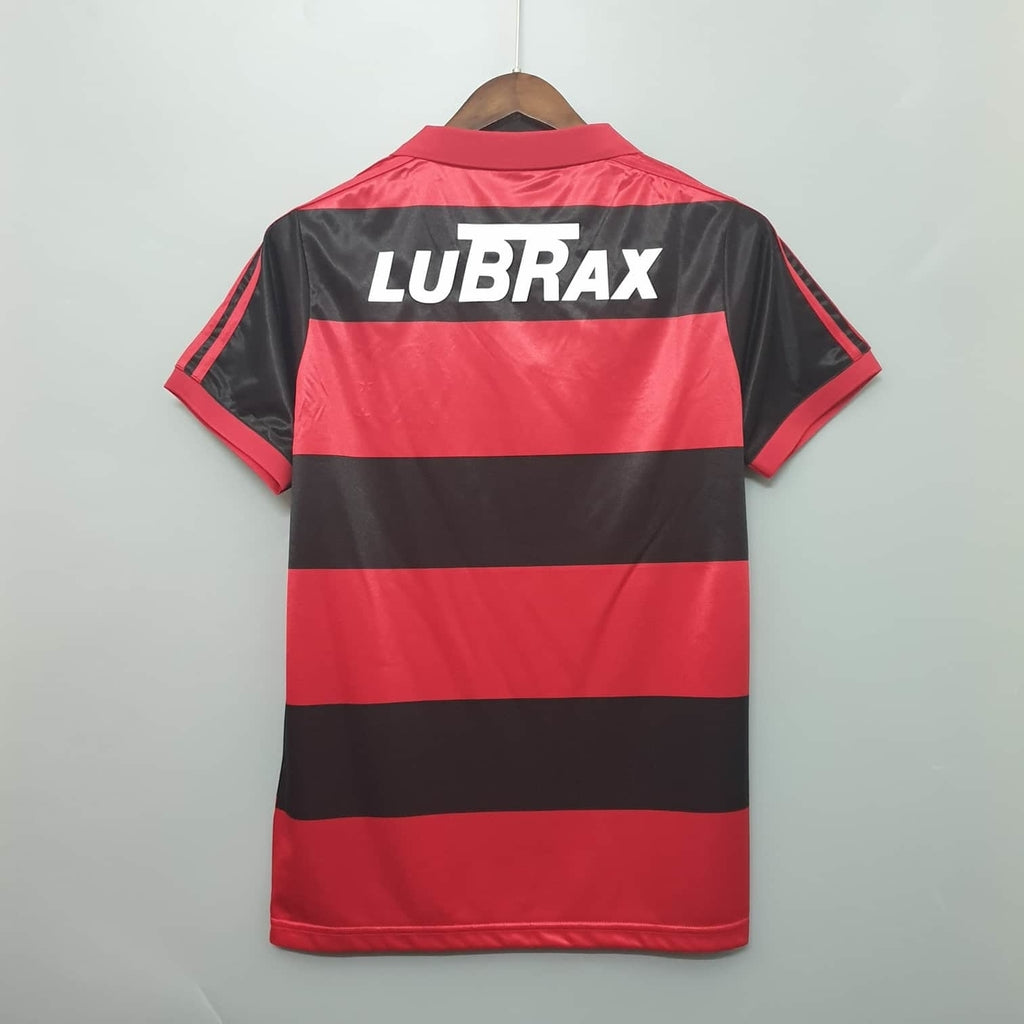Camiseta Flamengo Retrô 1990 Vermelha e Preta - Adidas - vista frontal