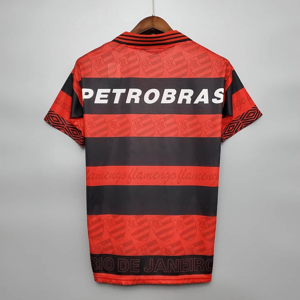 Camiseta Flamengo Retrô 1995 Vermelha e Preta - vista frontal
