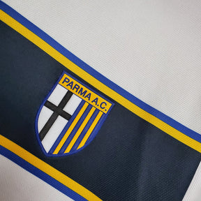 Camiseta Parma Retrô 2002/2003 Branca - Champion - tejido y acabado