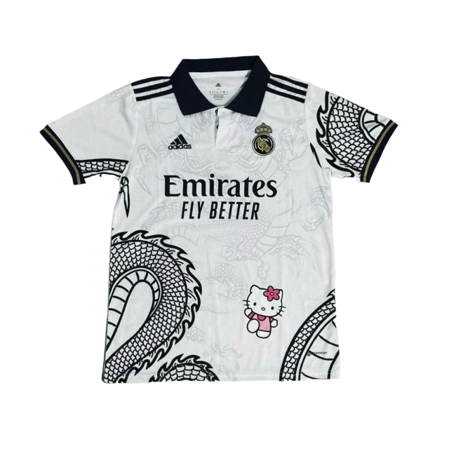 Camiseta Real Madrid Hello Kitty 24/25 s/n° Torcedor Adidas Masculina - Preta - foto principal