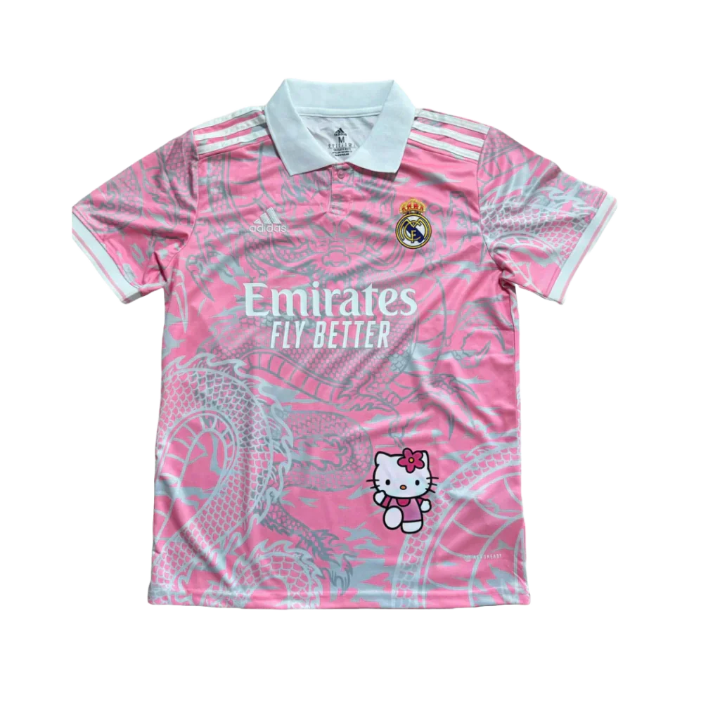Camiseta Real Madrid Hello Kitty 24/25 s/n° Torcedor Adidas Masculina - Rosa - foto principal