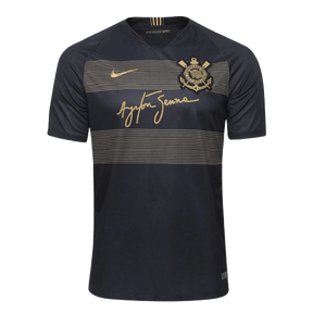 Camiseta Corinthians Ayrton Senna 18/19 Retrô - Preta - foto principal