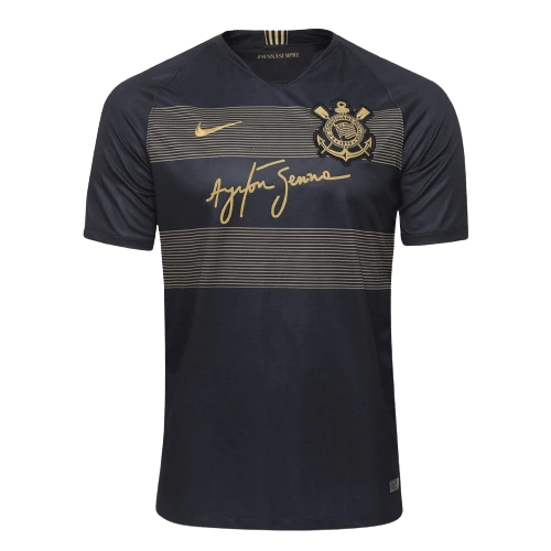 Camiseta Corinthians Ayrton Senna 18/19 Retrô - Preta - foto principal